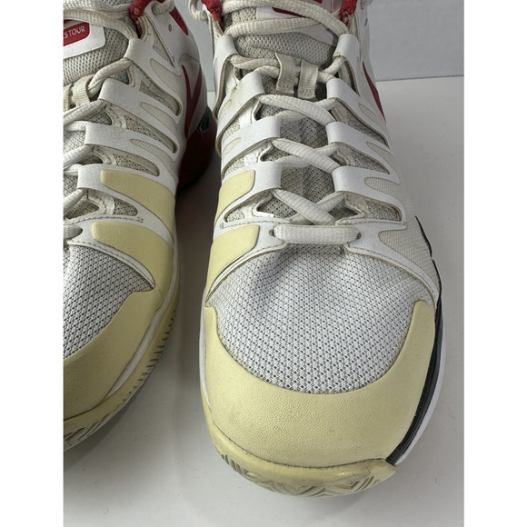 Nike ZOOM VAPOR 9.5 Tour Men's Tennis Shoes White University Red Size 11.5 *Flaw - Picture 8 of 16